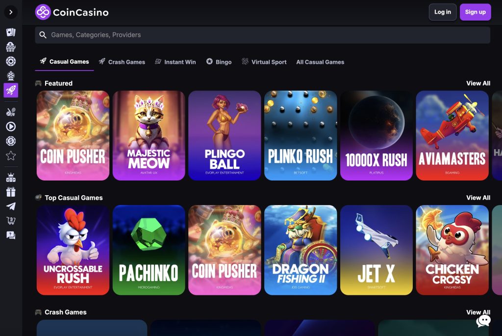 CoinCasino No KYC Casino Casual Games